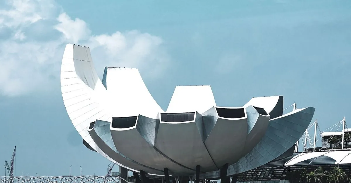 Lotus-shaped exterior of ArtScience Museum at Marina Bay